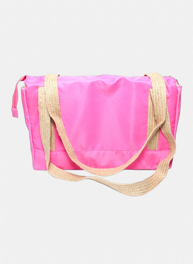 Glitter Women Bag with Cross Hand - Fuchsia - Image 3
