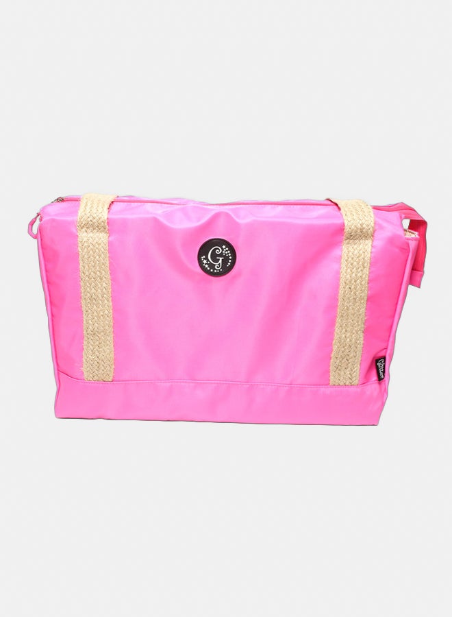 Glitter Women Bag with Cross Hand - Fuchsia - Image 2