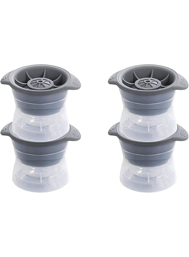 S-TOP 4pcs Silicone Sphere Ice Cube Mold Kitchen Stackable Slow Melting DIY Ice Ball Round Jelly Making Mould For Cocktail Whiskey Drink - Image 1
