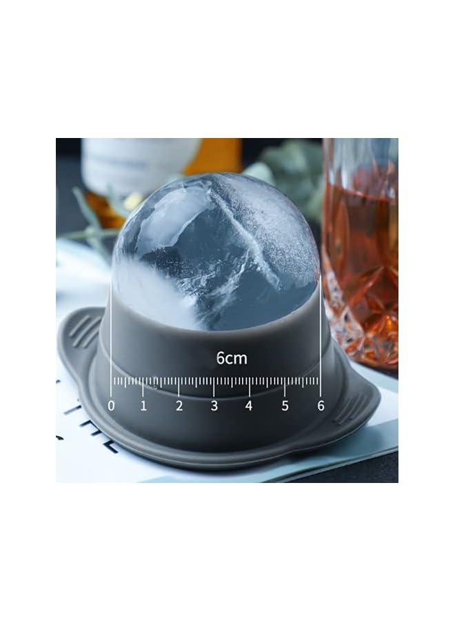 S-TOP 4pcs Silicone Sphere Ice Cube Mold Kitchen Stackable Slow Melting DIY Ice Ball Round Jelly Making Mould For Cocktail Whiskey Drink - Image 4