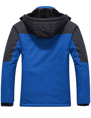 Wantdo Men's Waterproof Mountain Jacket Fleece Windproof Ski Jacket US XL Sky Blue XL - Image 2