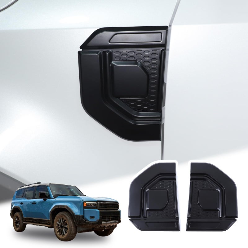 Car Fender Air Vent Trim Sticker Compatible with Toyota Land Cruiser Prado 250 J250 LC250 Lexus 2024 2025Car Side Vent Cover Hood Intake Bezel TrimSide Scoop Hood Sticker Car Exterior Accessories