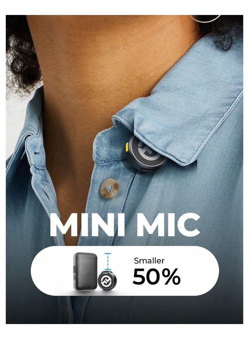 هولي لاند مايكروفون لاسلكي هولي لاند LARK M2 للآيفون والأندرويد والكاميرا – صوت Hi-Fi بدقة 48 كيلوهرتز 24 بت، مدى 1000 قدم، إلغاء الضوضاء، بطارية تدوم 40 ساعة للتصوير، اليوتيوب والبث المباشر - Image 2