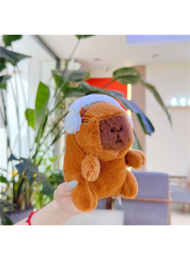 Bubble Blowing Kapibala Plush Toy Internet Popular Capybara Doll Pendant Keychain Small Doll Girl Doll