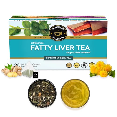 TEACURRY Fatty Liver Tea (30 Tea Bags, 1 Month Pack) - Helps With Fatty Liver, Ditoxification | Herbal Tea For Liver Wellness - 60Gm - Image 1