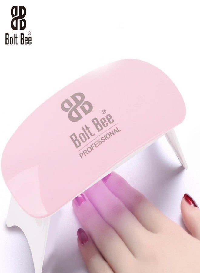 Bolt Bee Professional Poly Gel Nail Extension Kit with UV/LED Mini Lamp, 3 Colors, Clear White Pink, 15g Each, Slip Solution, Dual Forms, Brush, Dappen Dish, for Acrylic Extensions, DIY Salon Use - Image 4