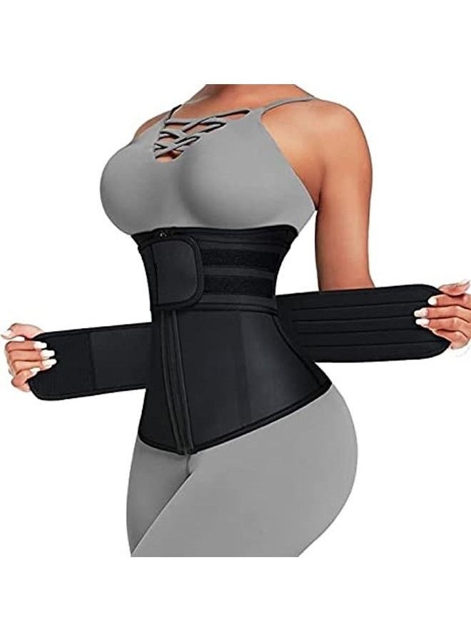 Generic Adjustable Waist Trainer for Women, Slimming Belt with Tummy Sauna Bandage Wrap, Waist Trimmer Belt Belly Body Shaper Compression Wrap, Plus Size Corset Waist Trainer for Women and Men  - Image 1