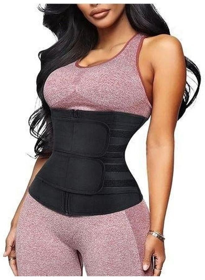 Generic Adjustable Waist Trainer for Women, Slimming Belt with Tummy Sauna Bandage Wrap, Waist Trimmer Belt Belly Body Shaper Compression Wrap, Plus Size Corset Waist Trainer for Women and Men  - Image 3