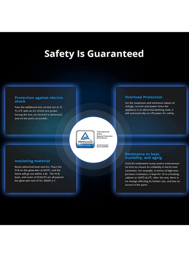 DUAL R3 2 Gang Dual Relay Module Smart Switch Power Metering Energy Monitoring Smart Home Automation Works with Alexa Google Home Voice Control Remote Control Timer Function - Image 5