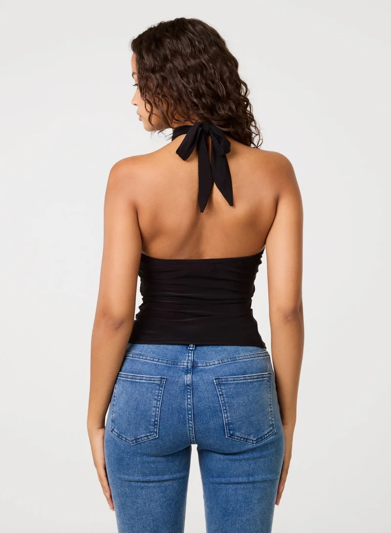 Pink Vanilla Keyhole Halter Top