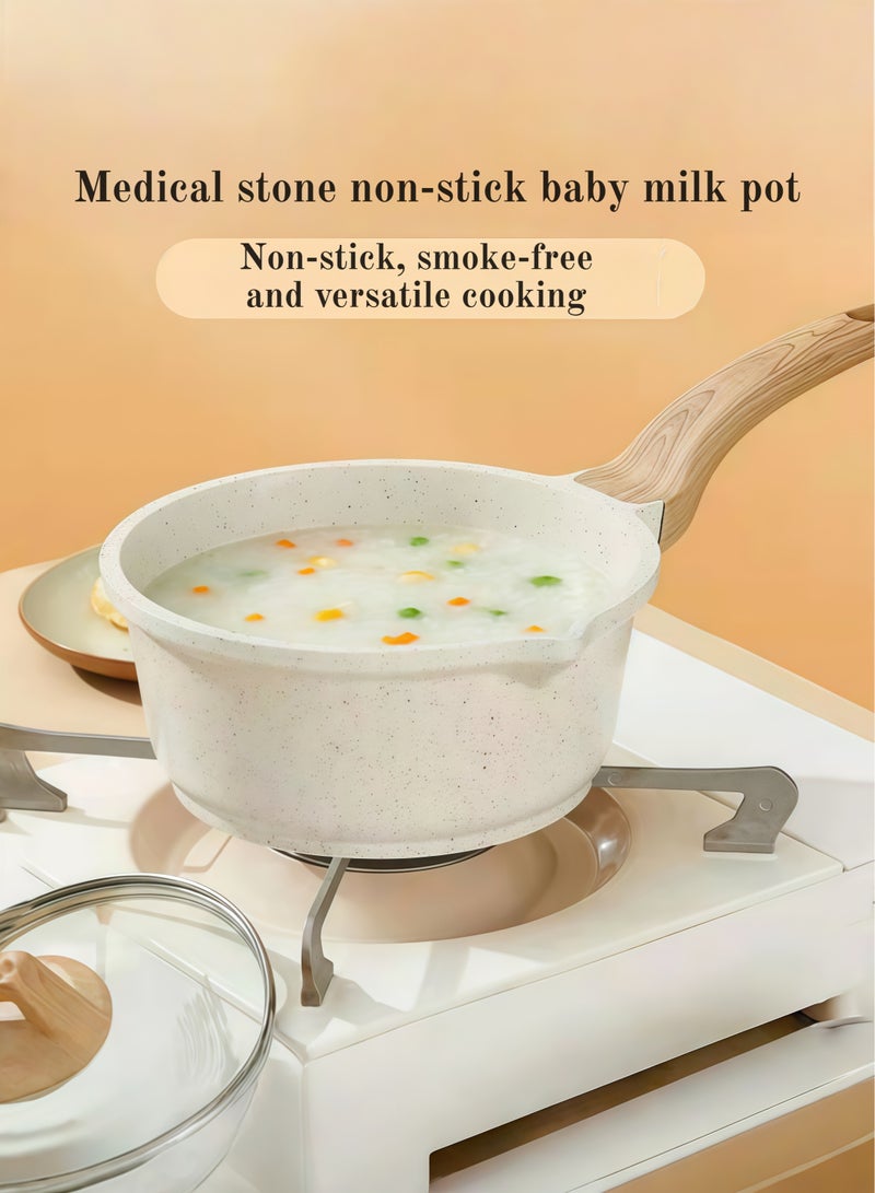 بيوتيفول قدر طهي، قدر شوربة، قدر يخنة، مصنوع من سبائك الألومنيوم، لون أبيض كريمي، قطره 20 سم، مزود بغطاء زجاجي مقوى. - Image 3