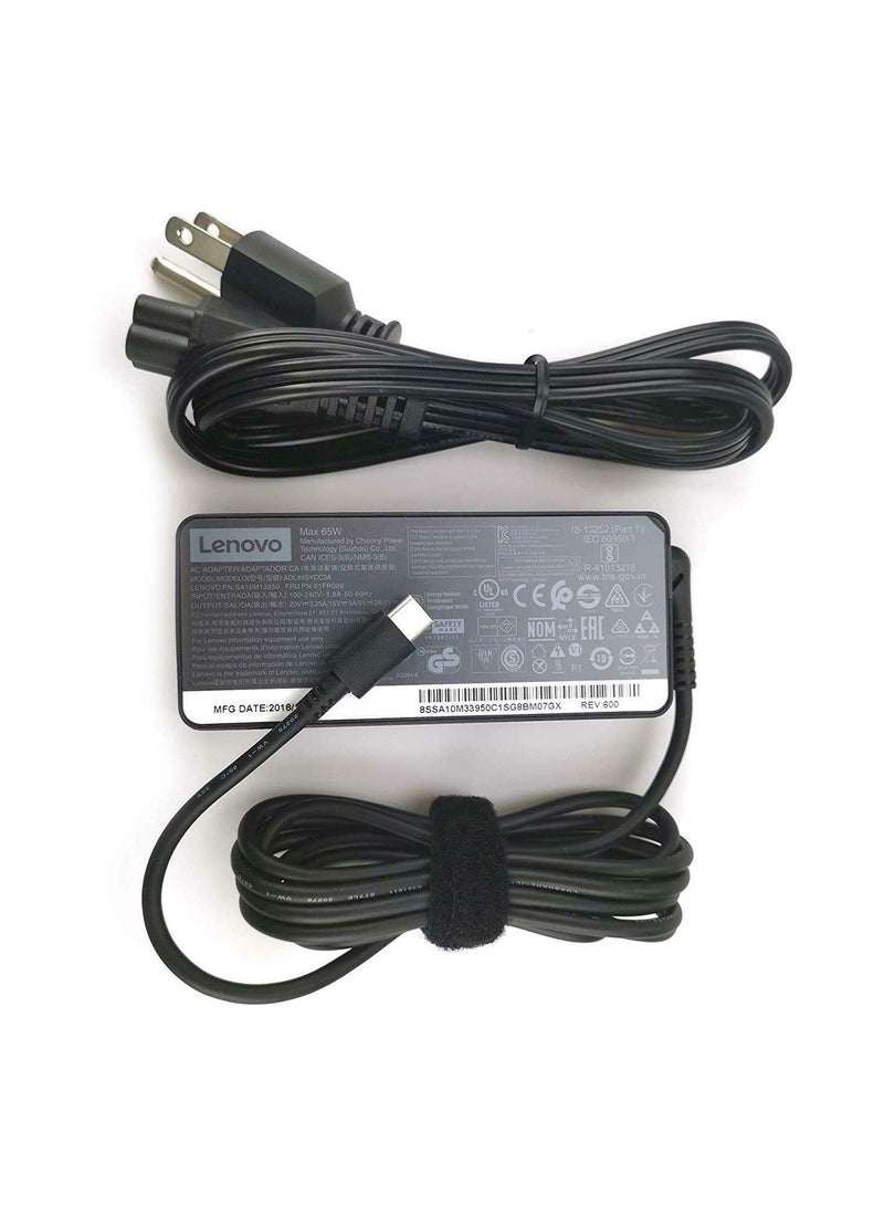 Lenovo Thinkapad Adapter:Lenovo 65W Standard AC Adapter (USB Type-C)- UK