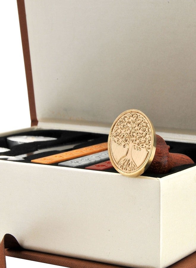 Yoption Tree of Life Wax Seal Stamp Set, Yoption Classic Vintage Seal Wax Stamp Set, Retro Seal Stamps Maker Gift Box Set (Tree of Life) - Image 2