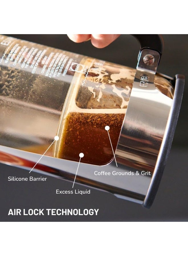 Espro إسبرو P7 مكبس فرنسي مصقول من الفولاذ المقاوم للصدأ 304 - مكبس قهوة معزول بفلتر دقيق مزدوج محمي ببراءة اختراع، تحضير خالي من الرواسب - مقاوم للحرارة وخالي من BPA (18 أونصة) - Image 4