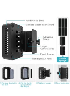 KASTWAVE Video Doorbell Door Mount for Ring Doorbell Mount for Apartment Doorbell No-Drill Mount Fit for Most Video Doorbell  - Image 5