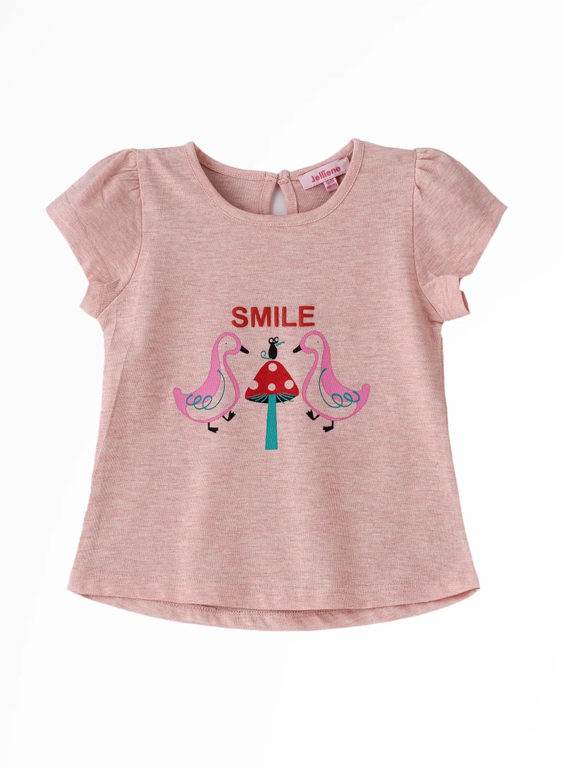Jelliene Sunshine Squad: Girls' Comfy Cotton Tees Playful Prints & Summer Fun