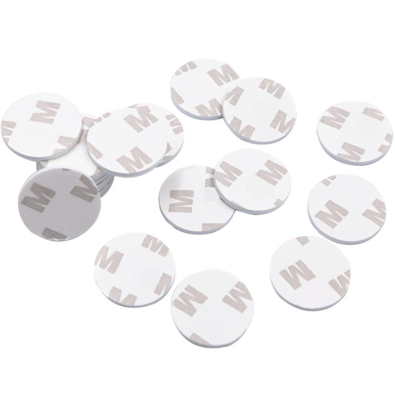 Moeey Double Sided Adhesive Pads,Round Sticky Pads Heavy Duty,Strong Mounting Tape,Pre-Cut Foam Pads, Waterproof for Walls Picture, Car, Home, Office (2 x 25mm) - Image 1
