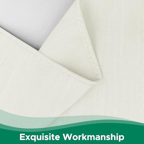 Biscaynebay Wrap Around Bed Skirts for Queen Beds 15" Drop, Ivory Adjustable Elastic Dust Ruffles Easy Fit Wrinkle & Fade Resistant Silky Luxurious Fabric Machine Washable - Image 4