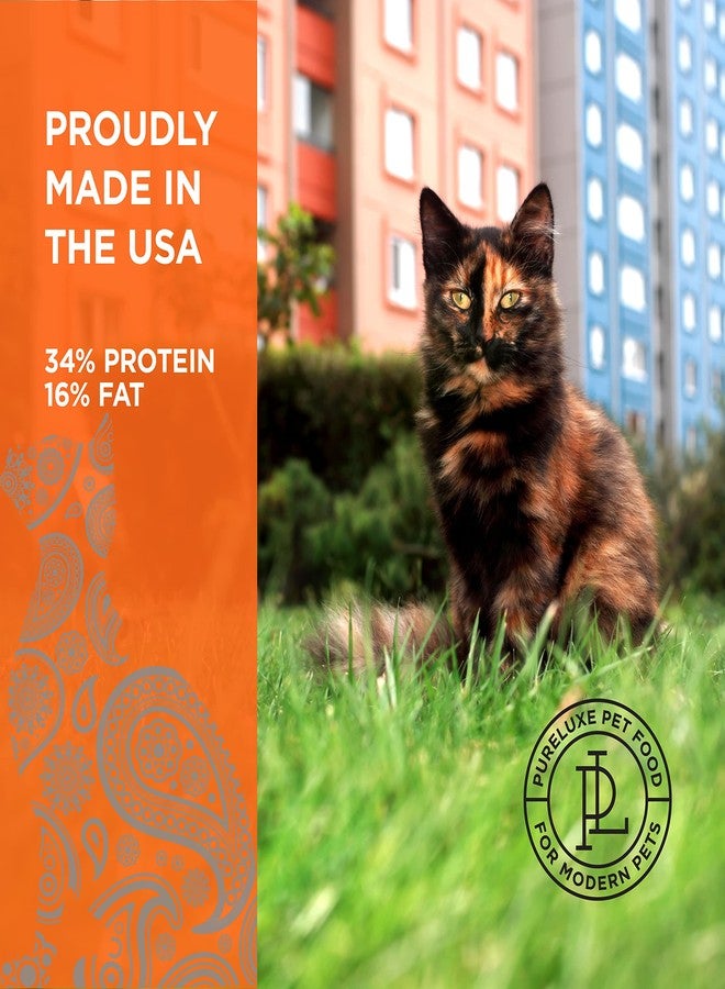 PURELUXE Grain and Gluten Free Cat Food, Long Hair Elite Nutrition, Chicken and Salmon, for Cats and Kittens with Longhair at All Life Stages and Breeds, Made in The USA, 3.3lbs - Image 5