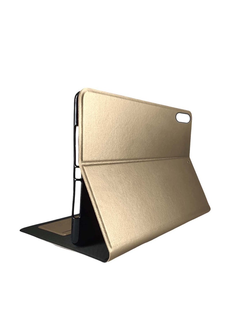 Cat - Cot PU Leather With Card Holder Flip Case Cover For Apple iPad Air 13 5G 2024 13 Inch Gold - Image 2