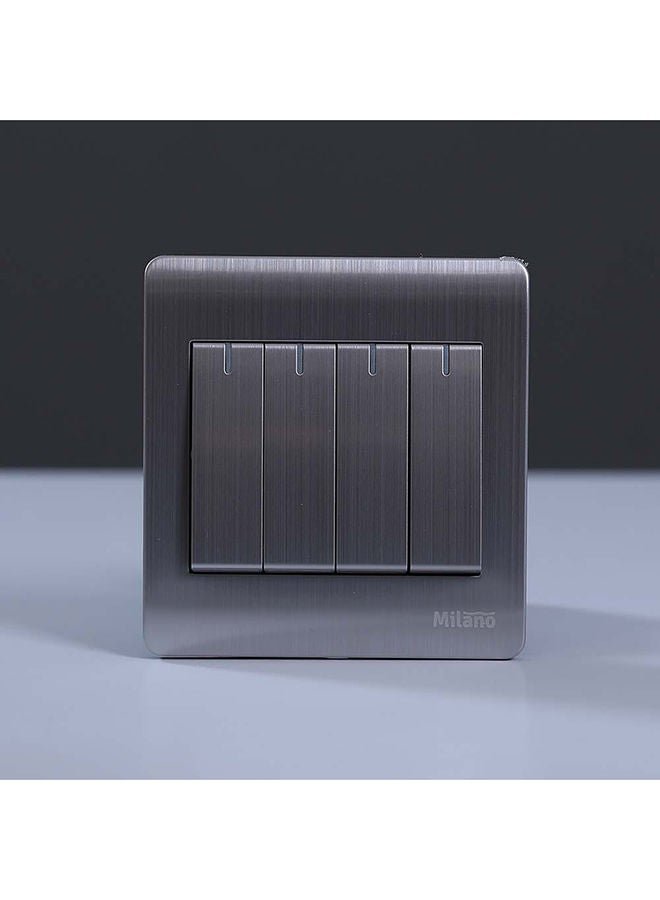 DANUBE HOME Danube Home - Milano 10A 4 Gang 1 Way Switch Sl - Image 1