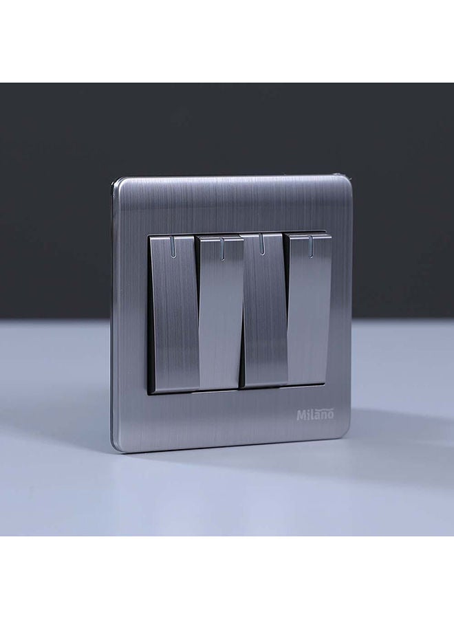 DANUBE HOME Danube Home - Milano 10A 4 Gang 1 Way Switch Sl - Image 2