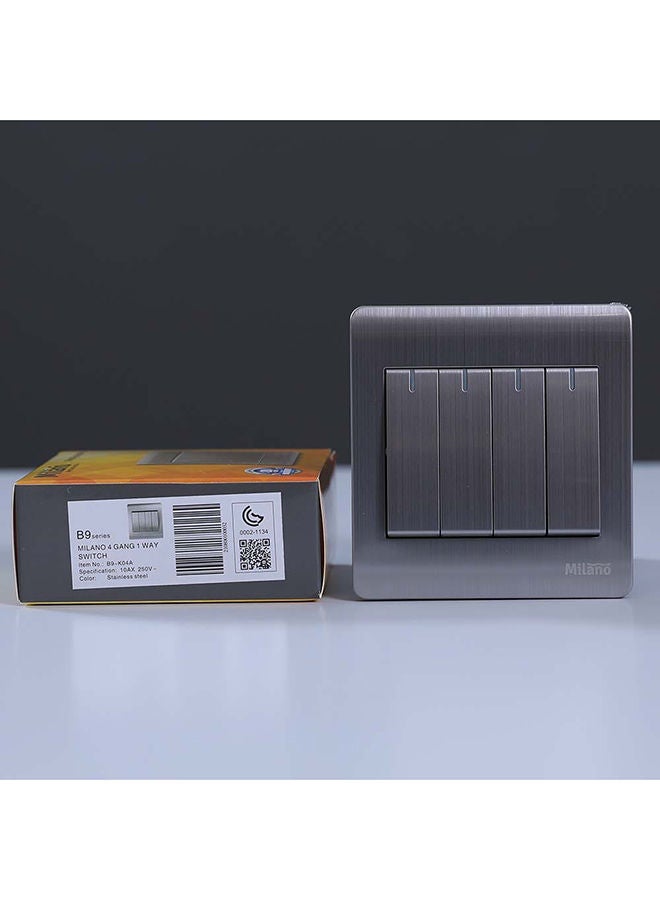 DANUBE HOME Danube Home - Milano 10A 4 Gang 1 Way Switch Sl - Image 5