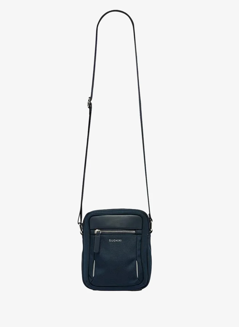 Duchini NAVY Men Textured Crossbody Bag for Men | Best Price UAE