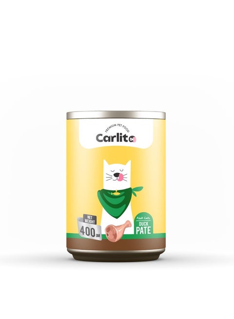 CARLITO ADULT CAT WET FOOD PATE WITH DUCK 400 GM