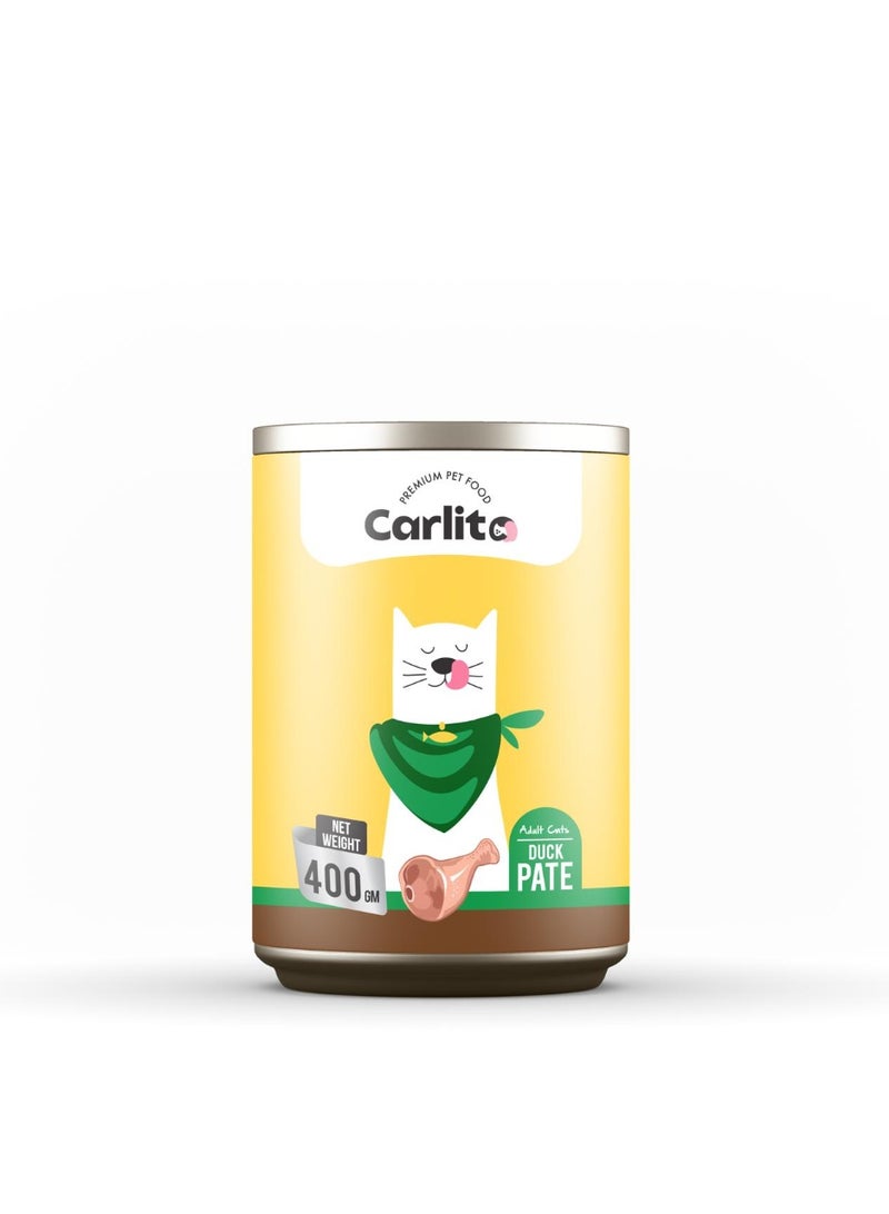 CARLITO ADULT CAT WET FOOD PATE WITH DUCK 400 GM