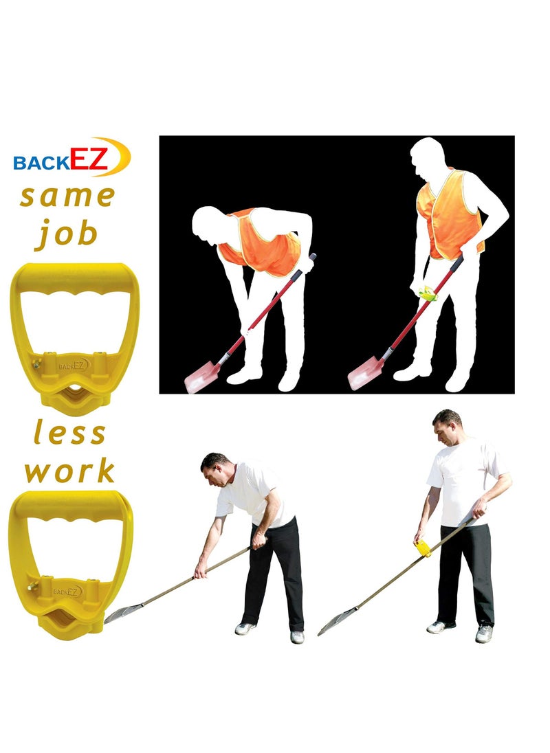 Generic - Labour-Saving Tool Handle Labour-Saving Ergonomic Shovel or Rake Handle Attachment Yellow - Image 1
