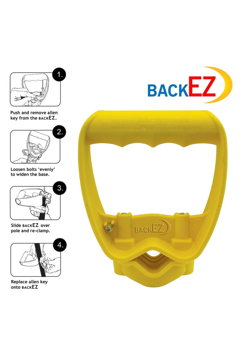 Generic - Labour-Saving Tool Handle Labour-Saving Ergonomic Shovel or Rake Handle Attachment Yellow - Image 1