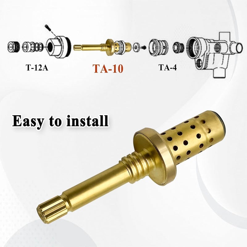 Ebrmeiwo 5Pcs TA-10 Flow Control Spindle Assembly, Replace Cartridge Spindle, Brass - Image 3