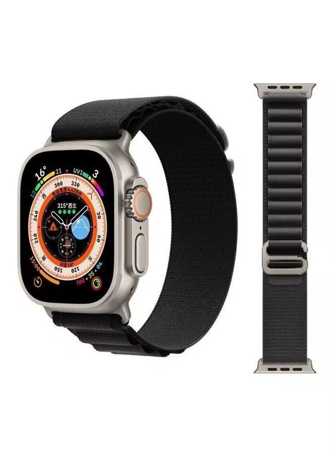 Generic 4Pack for Apple Watch Alpine Loop Band 49mm/45mm/44mm Nylon Woven Sport Strap Compatible with iWatch Series 8/Ultra/7/SE/6/5/4/3/2/8 White/Green/Orange/Black  - Image 3