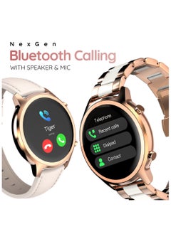 Pebble Celia 1.32" IPS Display Smartwatch with BT Calling, Female Health monitor, Compatible with Android & iOS, 24/7 health suite, Alarm, Multi sports modes & Watch Faces, AI Voice Assistance - Metal Gold  - Image 4