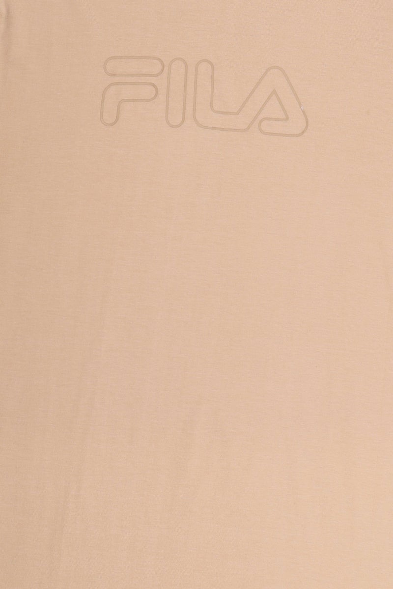FILA Men Sportswear Fit Short Sleeve Outdoor T-Shirt, Beige - Image 2