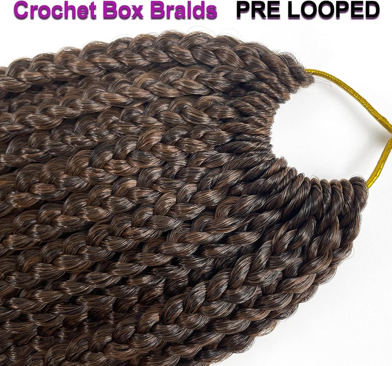 Chicmoi Box Braid Crochet Hair Goddess Crochet Braids Knotless Crochet Box Braids Pre-looped Crochet Hair for Black Women Chicmoi Hair (T30, 24 inch box braids 6 pack) - Image 3