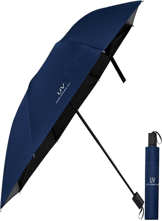 TRK hub Super Effective Foldable Umbrella Manual 3-Fold Rain & Sun Protection Umbrella For Men & Women (Blue, BLUE UMBRELLA) - Image 1