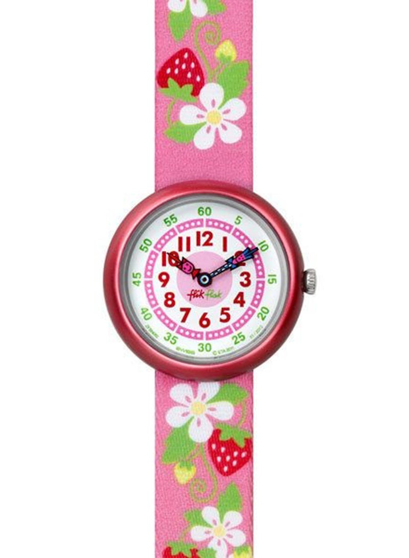 Swatch Kids Unisex Fragole In Fiore Quartz Movement Water Resistant Wrist Watch - 32 Mm - Image 1