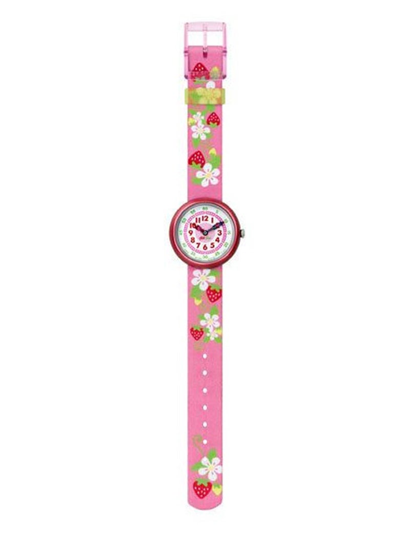 Swatch Kids Unisex Fragole In Fiore Quartz Movement Water Resistant Wrist Watch - 32 Mm - Image 2