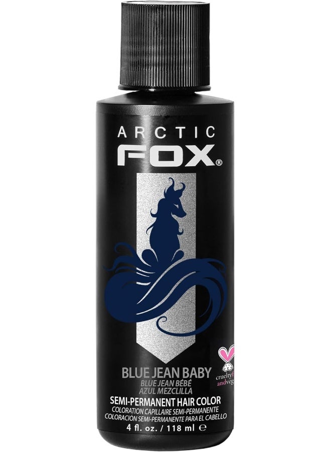 ARCTIC FOX Vegan And Cruelty-Free Semi-Permanent Hair Color Dye - Blue Jean Baby 4 Fl. Ounce / 118 Ml - Image 1