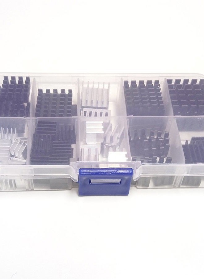 Easycargo 100pcs Heatsink Kit Small Cooler Heat Sink Set for Cooling Development Board Laptop CPU GPU VGA RAM VRAM VRM IC Chips LED MOSFET Transistor SCR Southbridge Northbridge Voltage Regulator - Image 5