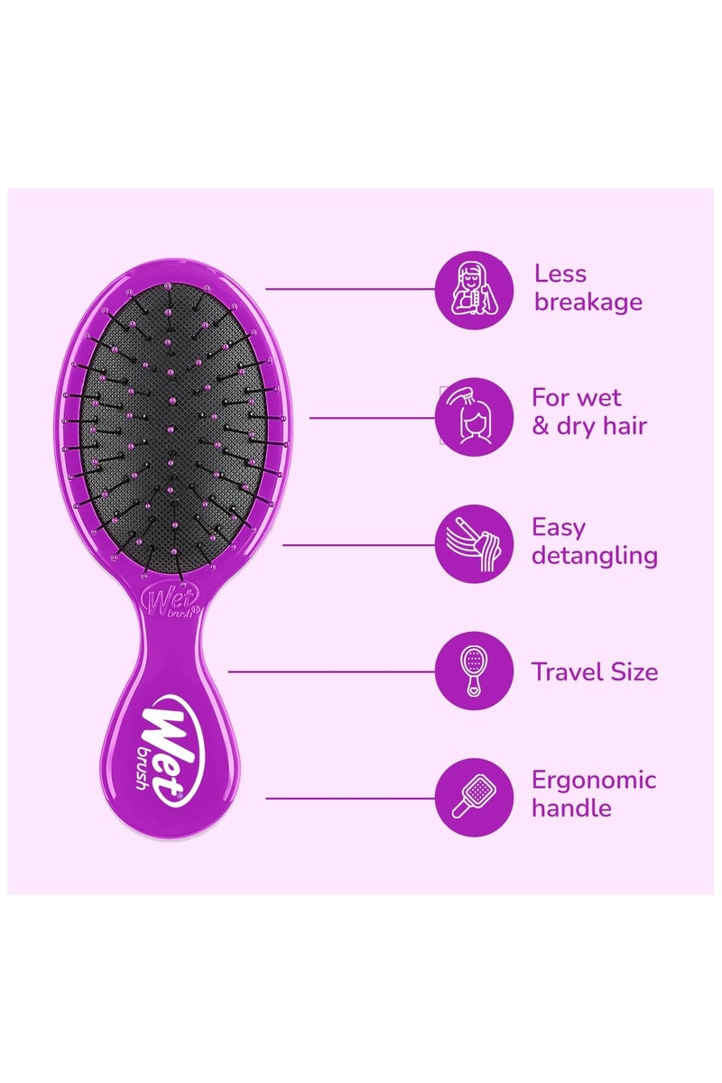 Wet Brush Squirt Detangler Hair With Soft Intelliflex Bristles, Mini Travel - (Voilet) - Image 4