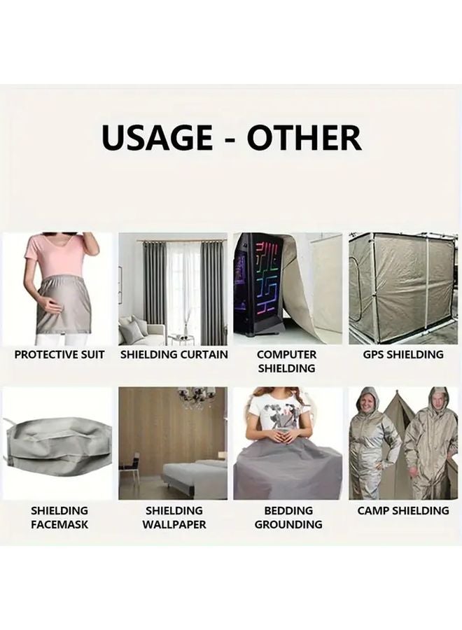 Copper Shielding Fabric Heavy Duty EMF WiFi EMP Blocking Material 100cm 39inch - Image 3