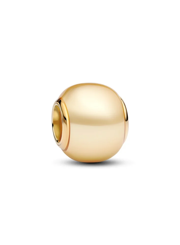 PANDORA 14k Gold-plated charm with yellow lacquered artificial pearl