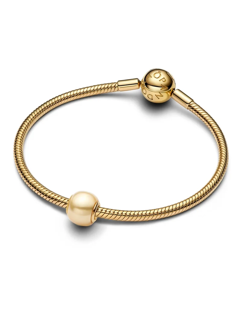 PANDORA 14k Gold-plated charm with yellow lacquered artificial pearl