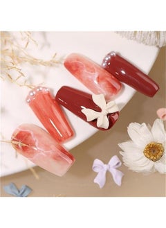 MOXO Bow Nail Charm3D Bows Nail CharmColorful Bowknot Nail Charm for Acrylic NailsCute erfly Nail Pearl Resin Nail Rhinest Glitter Accessories for Nail Art Crafts  - Image 3