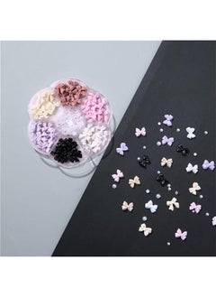 MOXO Bow Nail Charm3D Bows Nail CharmColorful Bowknot Nail Charm for Acrylic NailsCute erfly Nail Pearl Resin Nail Rhinest Glitter Accessories for Nail Art Crafts  - Image 5