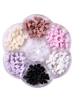 MOXO Bow Nail Charm3D Bows Nail CharmColorful Bowknot Nail Charm for Acrylic NailsCute erfly Nail Pearl Resin Nail Rhinest Glitter Accessories for Nail Art Crafts  - Image 1