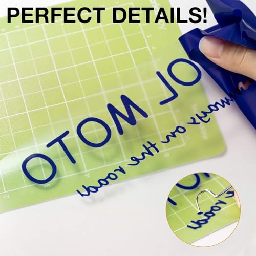 HTVRONT HTV Vinyl Rolls Heat Transfer Vinyl - 12" x 8ft Blue HTV Vinyl for Shirts, Iron on Vinyl for All Cutting Machine - Easy to Cut & Weed for Heat Transfer Design (Navy Blue) - Image 4